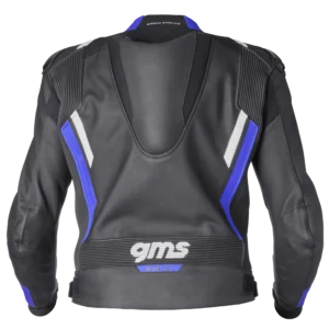 GMS GR-1 2PC LEATHER SUIT BLACK/BLUE/WHITE