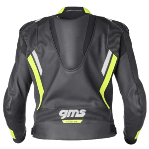 GMS GR-1 2PC LEATHER SUIT BLACK/YELLOW/WHITE