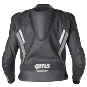 GMS GR-1 2PC LEATHER SUIT BLACK/GREY/WHITE
