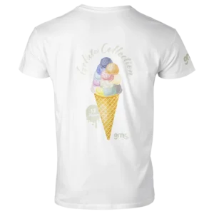 GMS GELATO COLECTION T-SHIRT MEN WHITE/PISTACCHIO