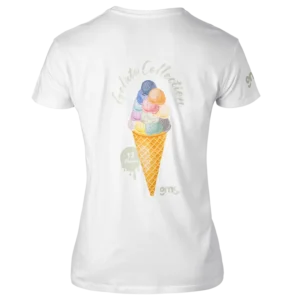 GMS GELATO COLECTION T-SHIRT LADY WHITE/PISTACCHIO